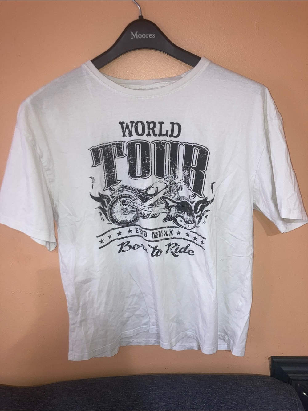 World Tour 'Born to Ride' Graphic Tee - White
